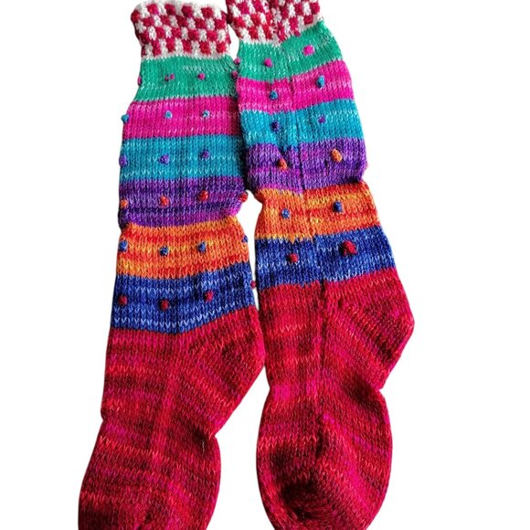 Warm winter tights made of wool fabric - Picture 1 of 7